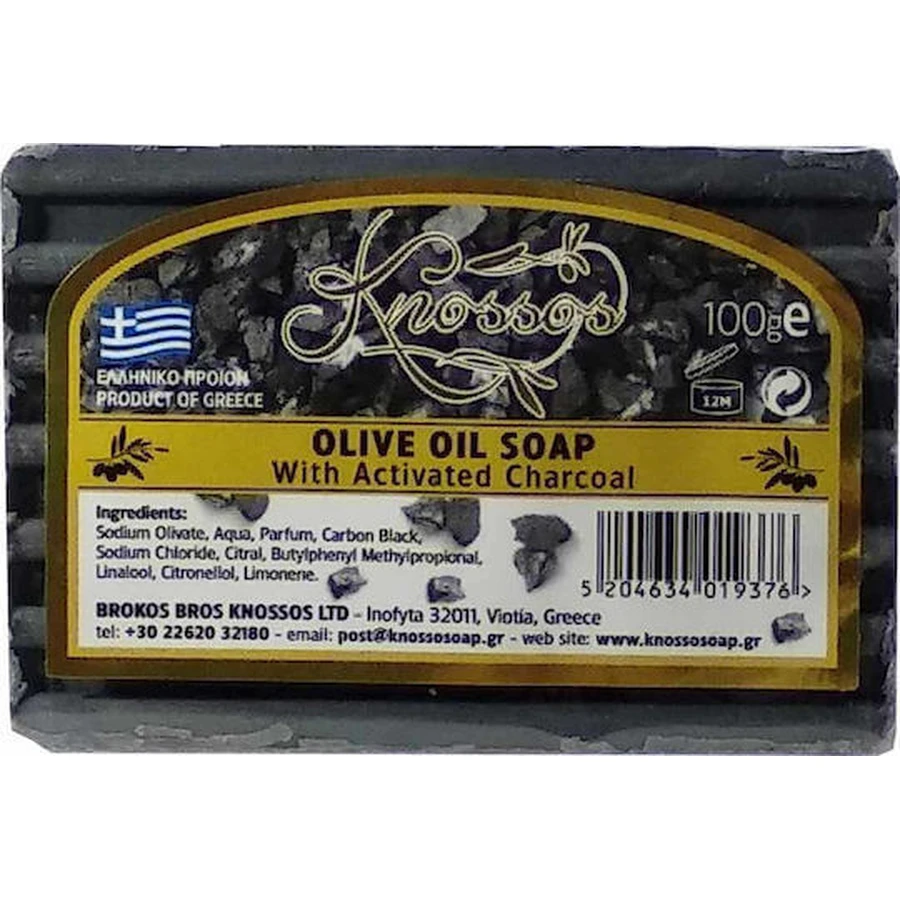 Knossos Soap Мыло с активированным углем для тела 100 гр.: цены и характеристики