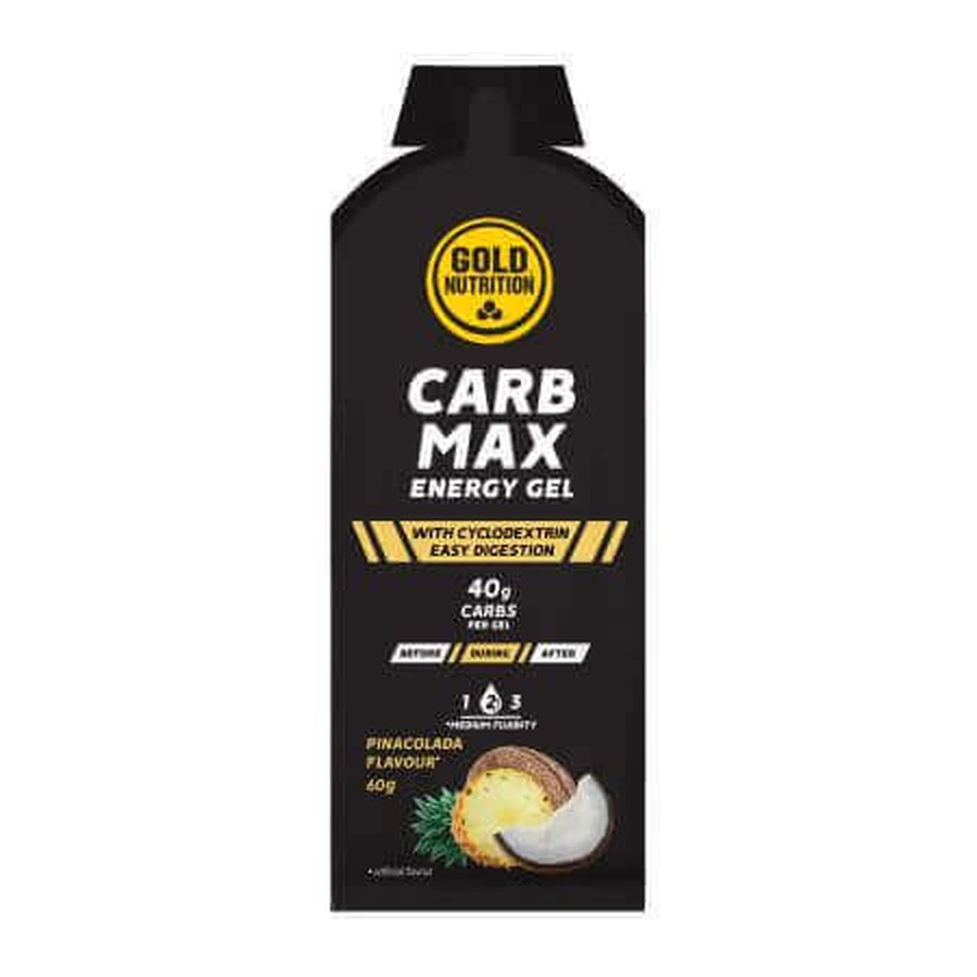 Энергетический гель со вкусом пина колады Carb max, 60 г, Gold Nutrition: цены и характеристики