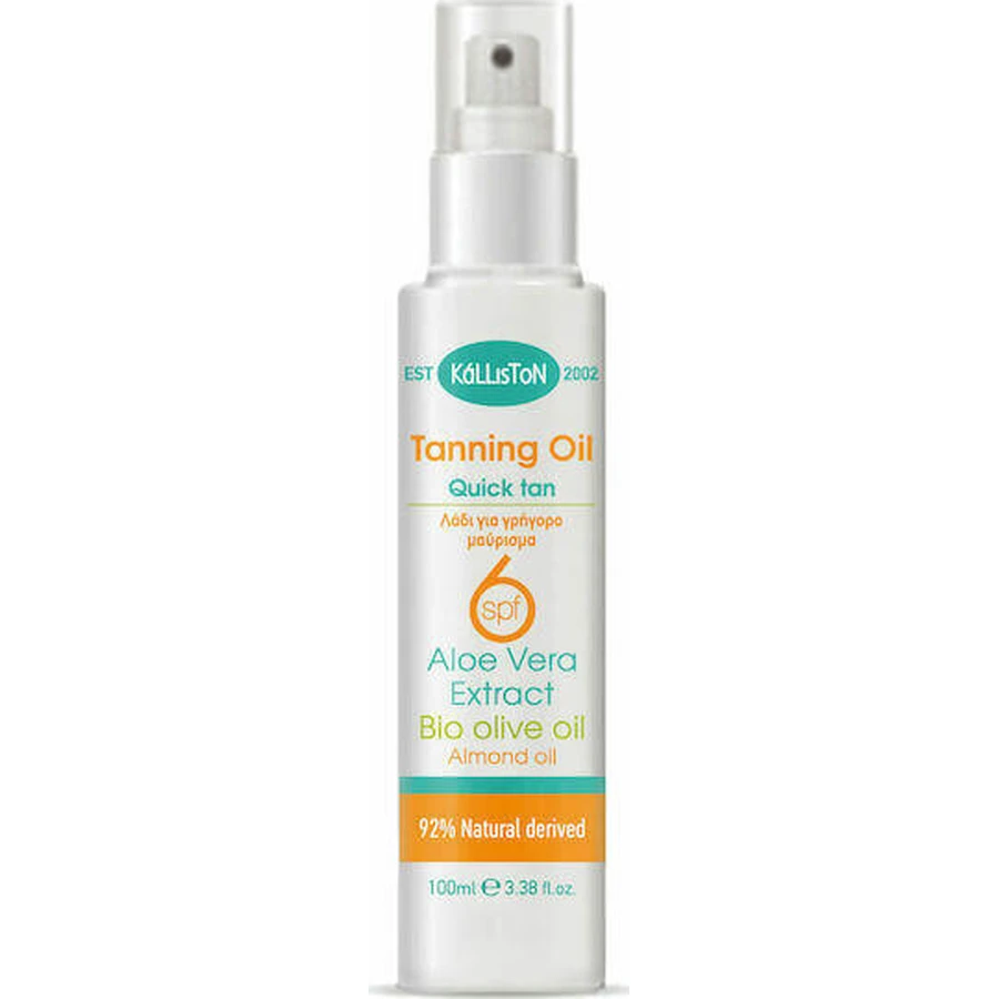 Kalliston Quick Tan Kalliston Quick Tan Водостойкое солнцезащитное масло для тела SPF6 в спрее 100 мл: цены и характеристики