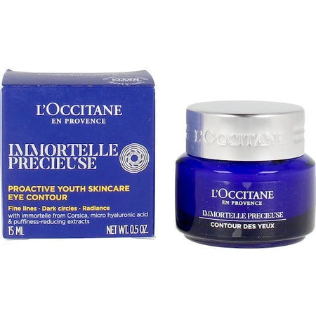 L'Occitane Immortelle Дорогоцінний зволожуючий бальзам для шкіри навколо очей з гіалуроновою кислотою 15 мл: ціни та характеристики