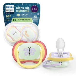 Пустушка Ultra Air, Метелик, 0-6 місяців, SCF376/25, 2 шт, Philips Avent
