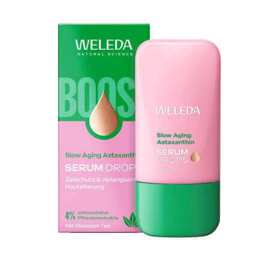 Антивікова сироватка-краплі Slow Ageing Astaxanthin Booster Drops, 30 мл, Weleda: ціни та характеристики