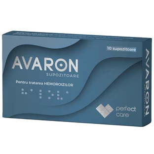 Свічки від геморою Avaron, 10 шт. супозиторіїв, Perfect Care