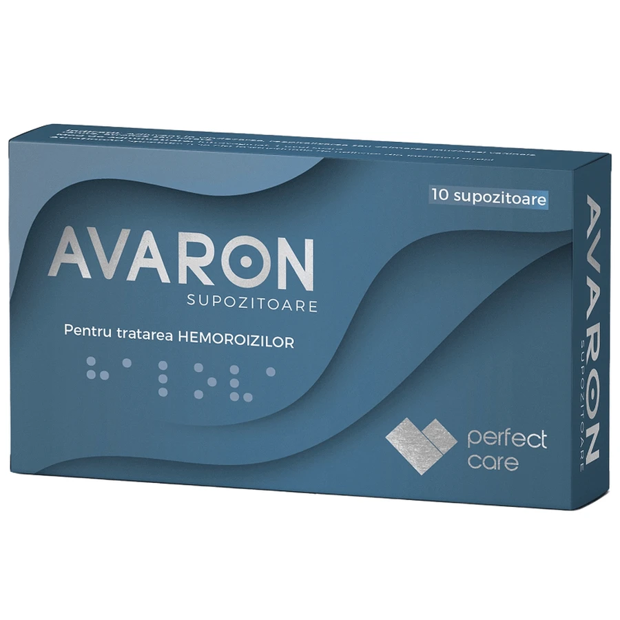 Свічки від геморою Avaron, 10 шт. супозиторіїв, Perfect Care: ціни та характеристики