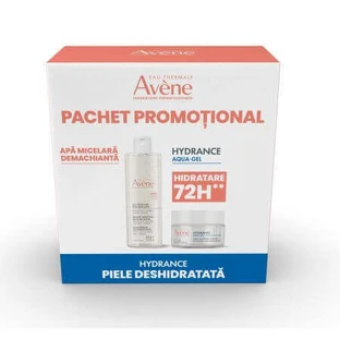 Гель Pack Hydrance Aqua + Очищающая мицеллярная вода, 50 мл + 400 мл, Avene