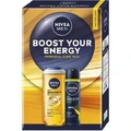 Гель для душа + дезодорант-спрей Boost Your Energy, 250 + 150 мл, Nivea Men
