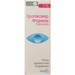 Тропикамид-фармак кап. глаз. 1 % фл. 10 мл: цены и характеристики
