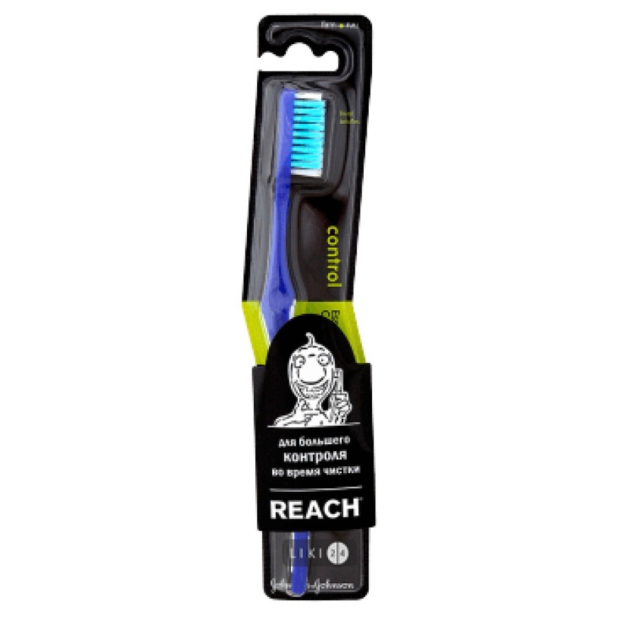 Зубна щітка Reach Control жорстка 1 шт: ціни та характеристики