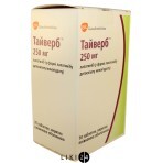 Тайверб табл. в/плівк. обол. 250 мг блістер №70: ціни та характеристики