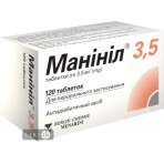 Манініл 3,5 табл. 3,5 мг фл. №120: ціни та характеристики