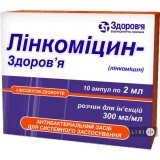 Линкомицин-Здоровье р-р д/ин. 300 мг/мл амп. 2 мл, коробка №10