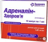 Адреналин-Здоровье р-р д/ин. 0,18 % амп. 1 мл, коробка №10