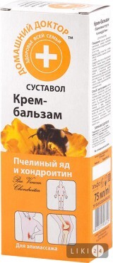 Крем-бальзам Домашний доктор Пчелиный яд и хондроитин,  75 мл