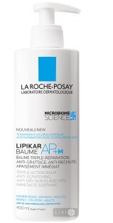 Бальзам La Roche-Posay Lipikar AP+М, ліпідовідновлюючий бальзам для сухої і схильної до атопії шкіри обличчя і тіла для немовлят, дітей і дорослих, 400 мл
