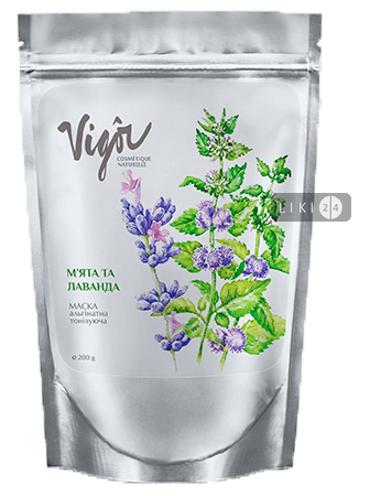 

Альгінатна маска Vigor Cosmetique Naturelle М'ята і лаванда Тонізуюча 50 мл, тонізуюча 50 мл, м'ята і лаванда