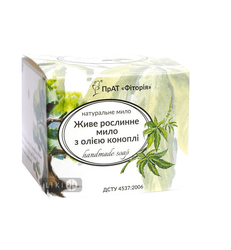 

Тверде мило Фіторія живе рослинне з маслом конопель, 110 г, 110 г