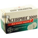 Аспірин 1000 табл. шип. 500 мг №12: ціни та характеристики
