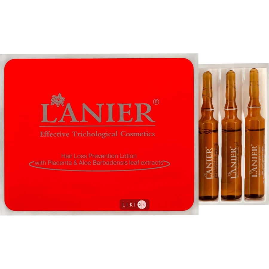 Лосьон Placen Formula Lanier против выпадения волос с плацентой и экстрактом листьев алоэ 6 № 10 мл: цены и характеристики