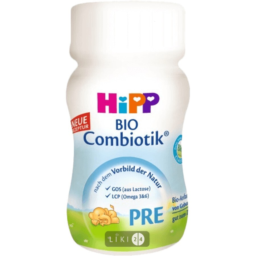 Детская жидкая молочная смесь Hipp Сombiotiс PRE начальная с рождения 90 мл: цены и характеристики