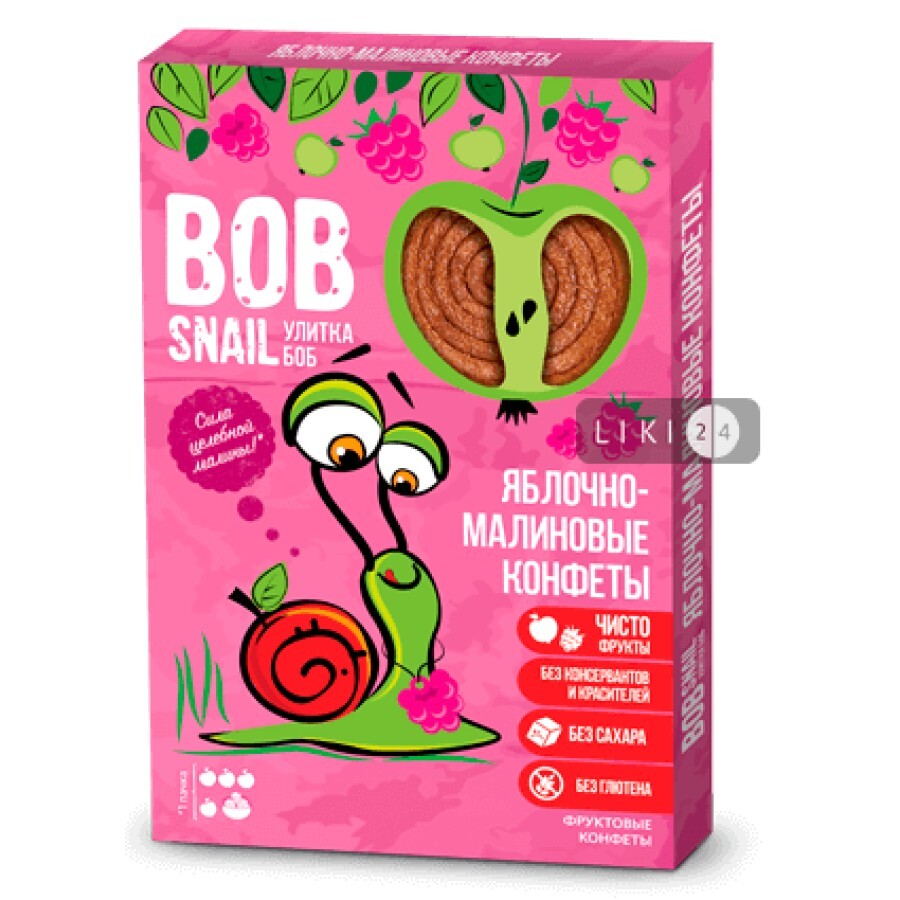 Конфеты Bob Snail (Улитка Боб) 60 г, яблоко, малина: цены и характеристики