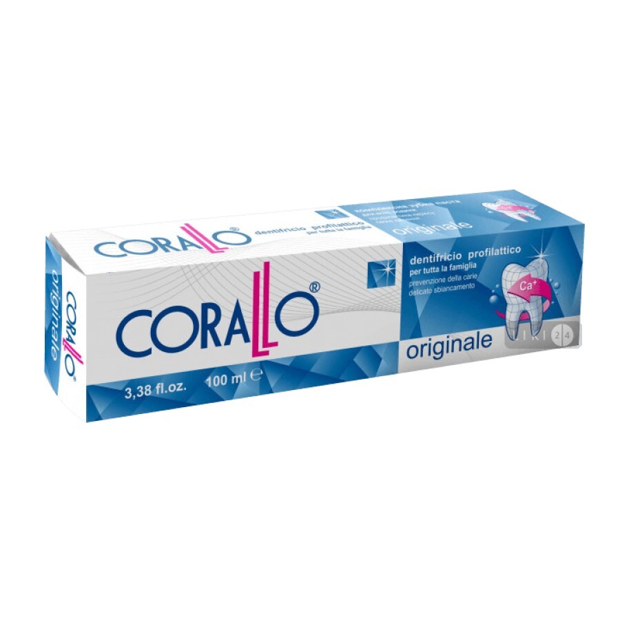 Зубная паста Corallo Оригинале для всей семьи, 100 мл: цены и характеристики
