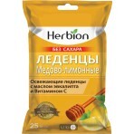 Хербион леденцы, мед-лимон, без сахара №25: цены и характеристики