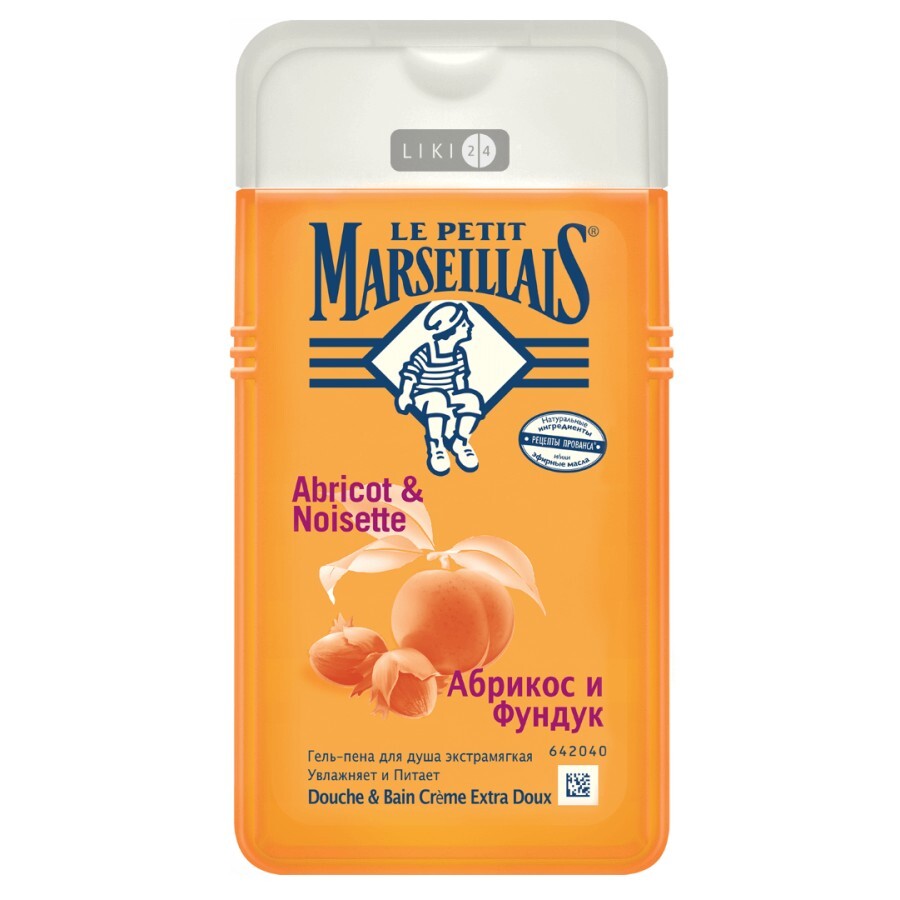 Le petit marseillais гель-пена для душа "абрикос и фундук" 250 мл: цены и характеристики
