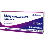 Метронидазол-Здоровье табл. 250 мг блистер №20: цены и характеристики