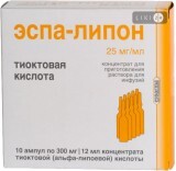 Эспа-липон инъекц. 300 р-р д/ин. 300 мг амп. 12 мл