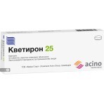 Кветирон 25 табл. в/плівк. обол. 25 мг №30: ціни та характеристики