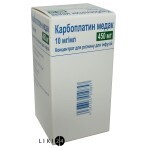 Карбоплатин медак конц. д/п инф. р-ра 450 мг фл. 45 мл: цены и характеристики