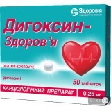 Дигоксин-Здоров'я табл. 0,25 мг блістер №50