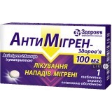Антимигрен-здоровье табл. п/о 100 мг блистер