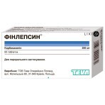 Фінлепсин табл. 200 мг №50: ціни та характеристики