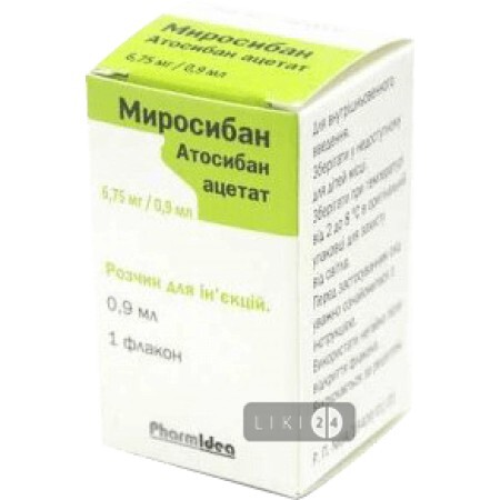 Миросибан р-н д/ін. 6,75 мг/0,9 мл фл. 0,9 мл