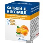 Кальцій-д3 нікомед з апельсиновим смаком табл. жув. фл. №20: ціни та характеристики