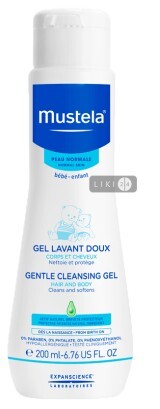Гель Mustela Bebe Gentle Cleansing Gel нежный, очищающий для головы и тела, 200 мл 