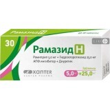 Рамазид h табл. 5 мг + 25 мг блистер №30