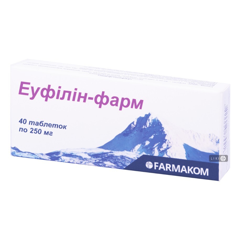 Эуфиллин-Фарм таблетки, 0,25 г №40: цены и характеристики