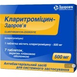 Кларитроміцин-здоров'я табл. в/плівк. обол. 500 мг блістер №7