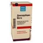 Доксорубіцин-віста конц. д/р-ну д/інф. 50 мг фл. 25 мл: ціни та характеристики