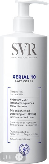 Молочко для тела SVR Xerial 10 Lait Corps Увлажнение и комфорт 24 часа для сухой кожи 400 мл
