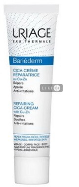 Восстанавливающий крем для тела Uriage Bariederm Repairing Cica-Cream Cu-Zn для сухой и поврежденной кожи 40 мл